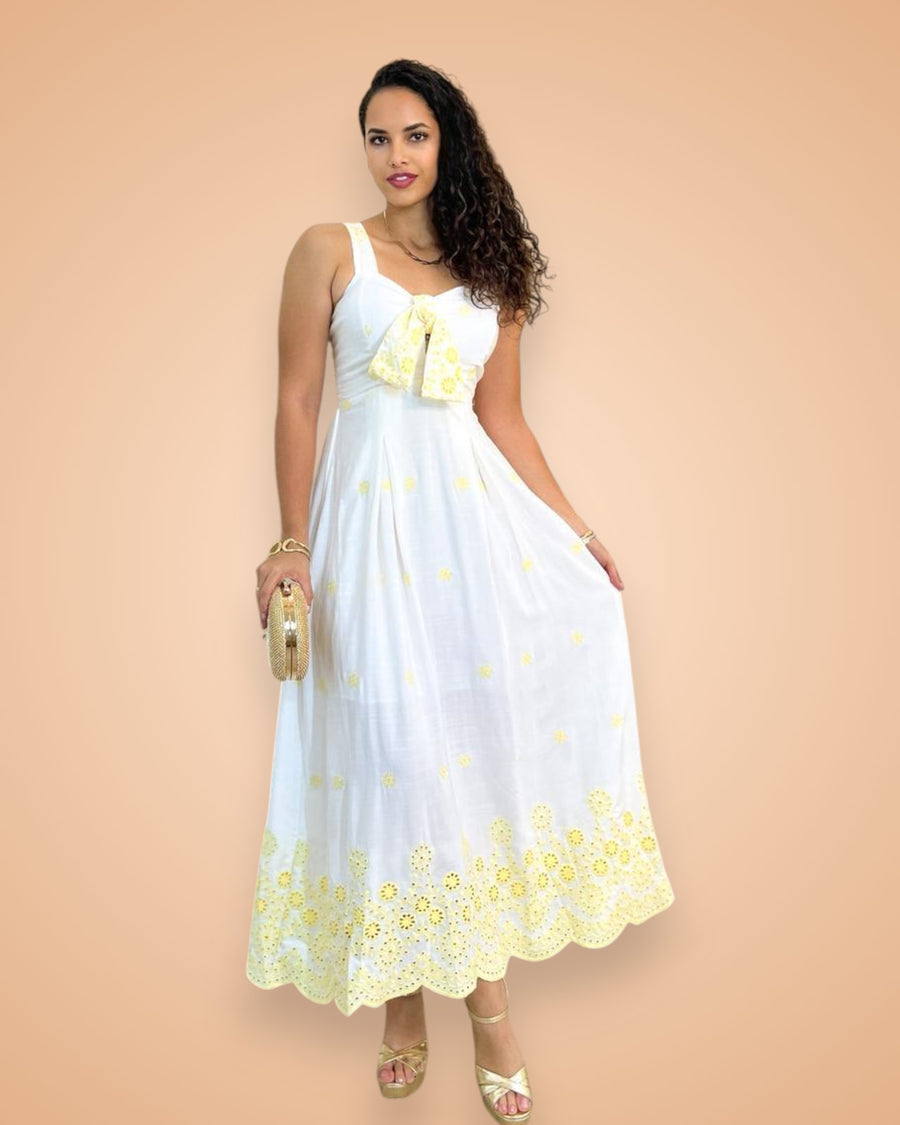 Vestido Gabriela (Amarelo Manteiga)