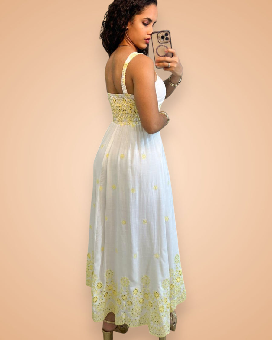 Vestido Gabriela (Amarelo Manteiga)