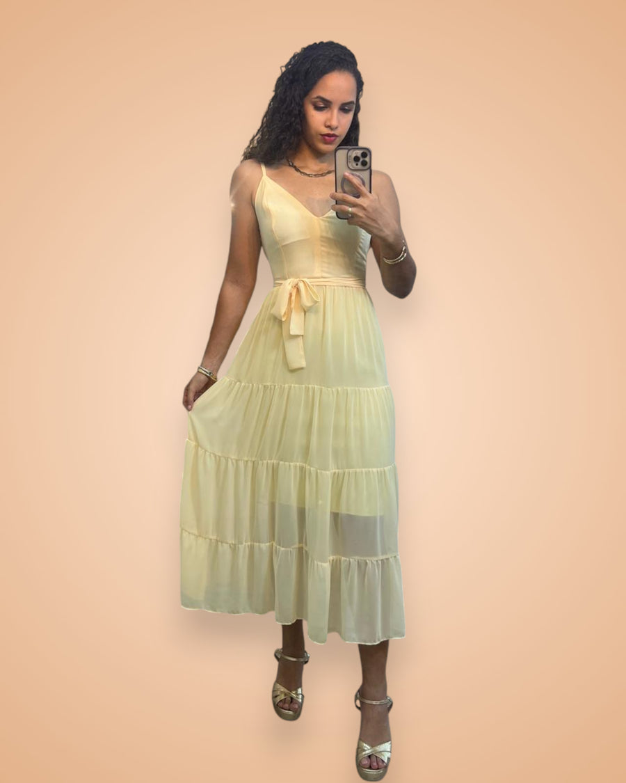 Vestido Alice (Amarelo Manteiga)