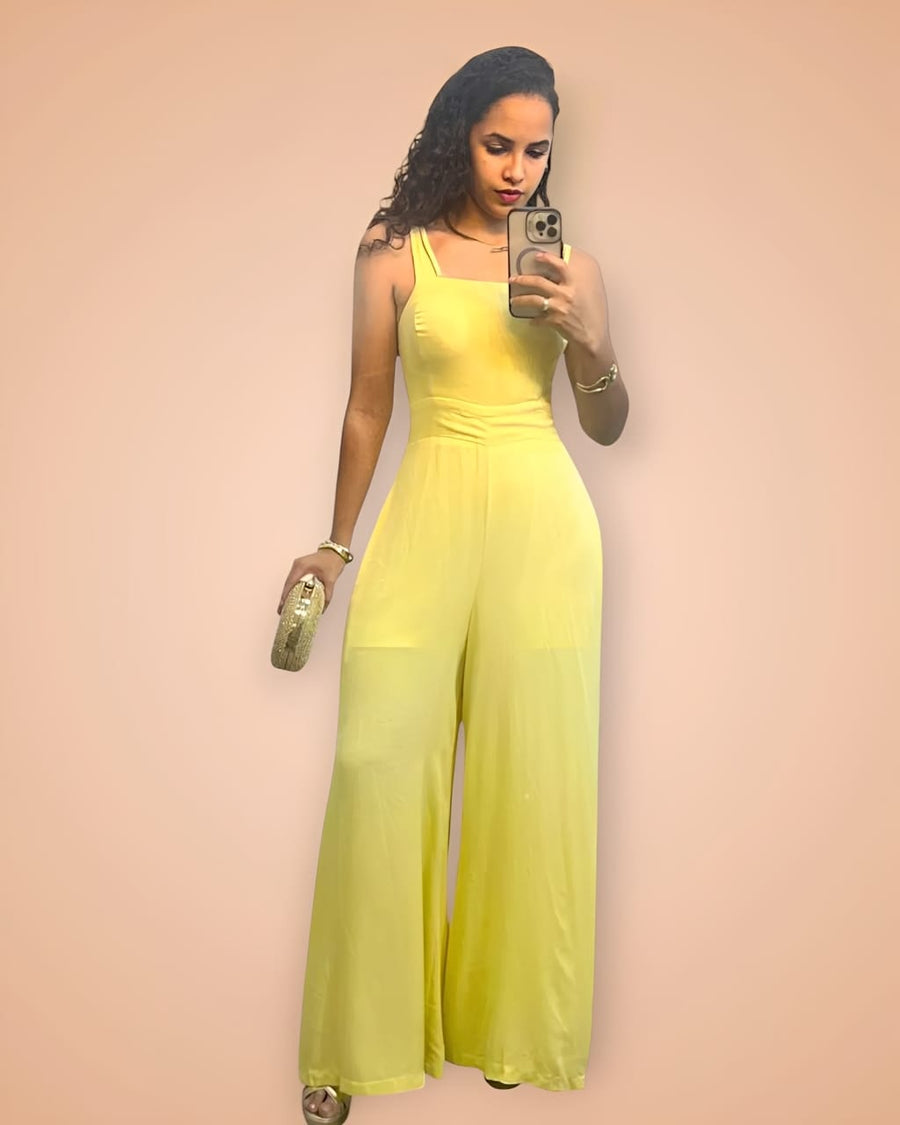 Macacão Chiara (Amarelo Manteiga)