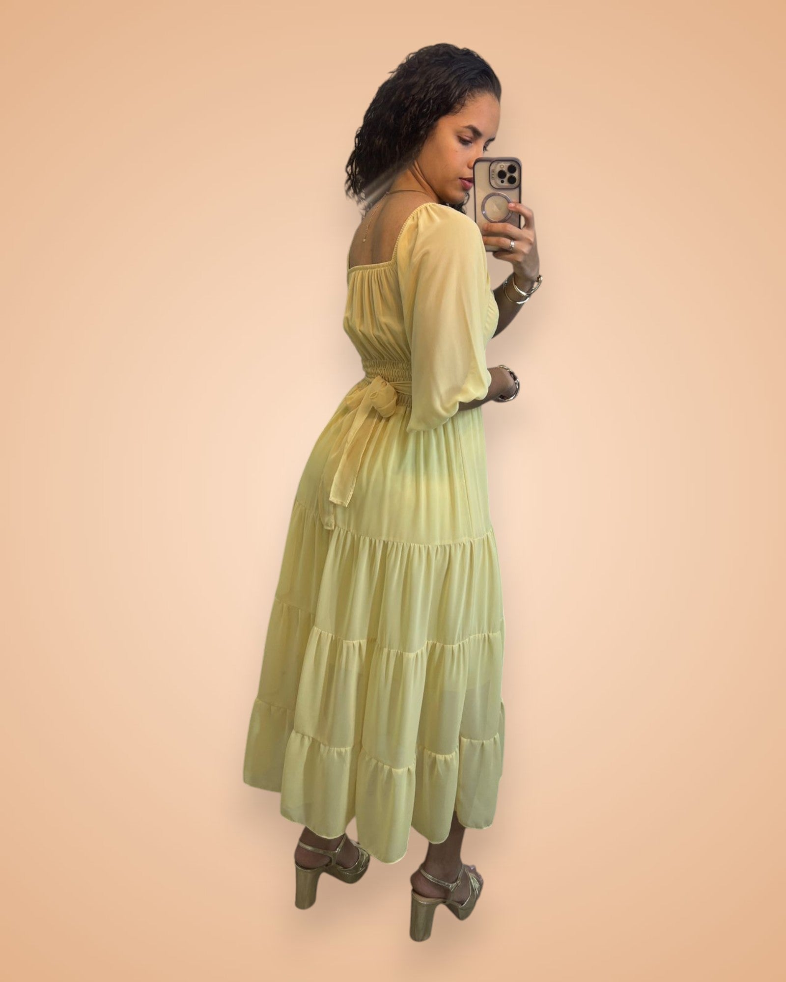 Vestido Aurora (Amarelo Manteiga)